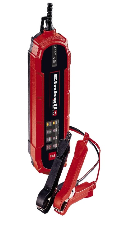 Einhell CE-BC 2 M Caricabatteria auto (220-240 V, di carica 12 V, per batterie 3-60 Ah, corrente carica 2A, mantenitore carica, per batterie gel - AGM - acido, possibile fissaggio a parete)